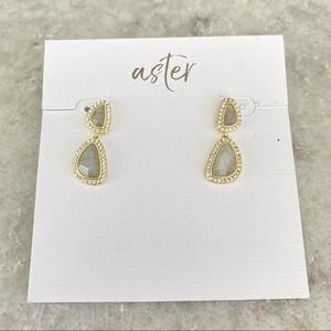 Aster Geode Rhinestone Dangle Formal Earrings